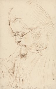 Portret van Samuel Palmer, hoofd en schouders door George Richmond